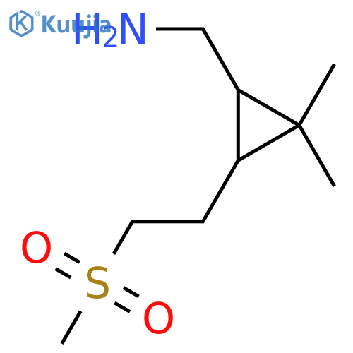3-(2-methanesulfonylethyl)-2,2-dimethylcyclopropylmethanamine structure