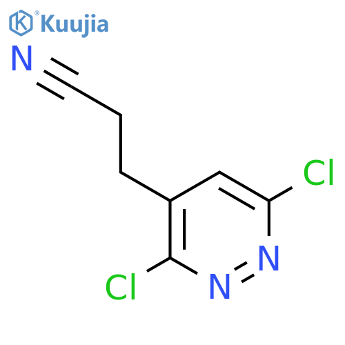3-(3,6-dichloropyridazin-4-yl)propanenitrile structure