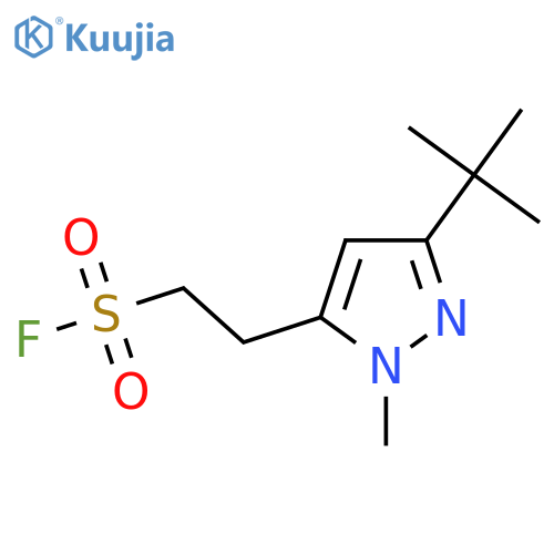 2-(3-tert-butyl-1-methyl-1H-pyrazol-5-yl)ethane-1-sulfonyl fluoride structure