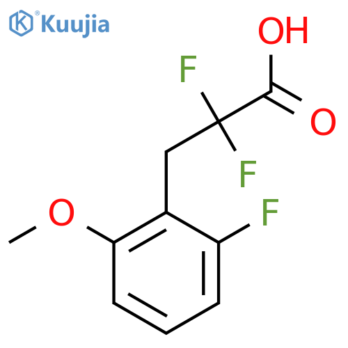 2,2-difluoro-3-(2-fluoro-6-methoxyphenyl)propanoic acid structure