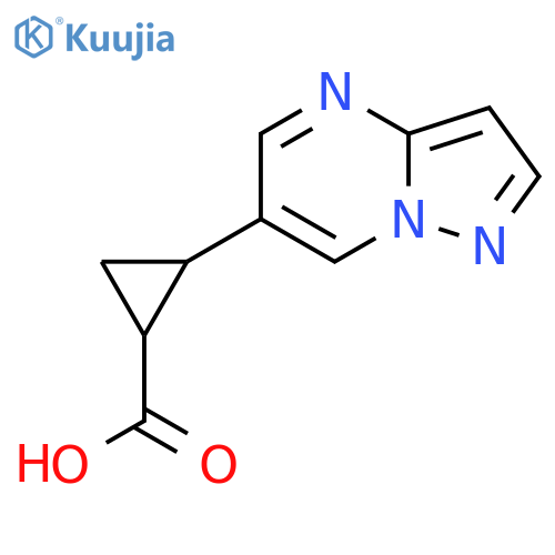 2-{pyrazolo1,5-apyrimidin-6-yl}cyclopropane-1-carboxylic acid structure