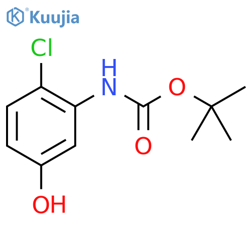 tert-butyl N-(2-chloro-5-hydroxyphenyl)carbamate structure