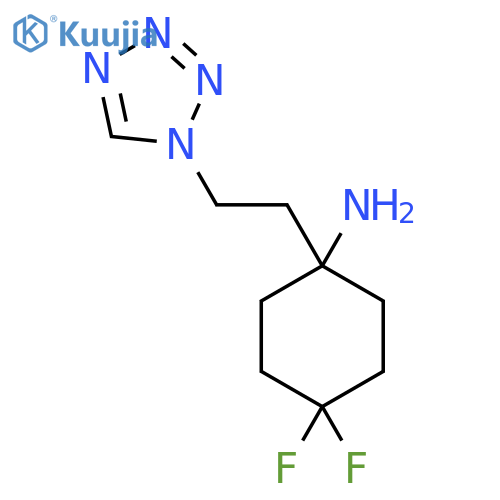 4,4-difluoro-1-2-(1H-1,2,3,4-tetrazol-1-yl)ethylcyclohexan-1-amine structure