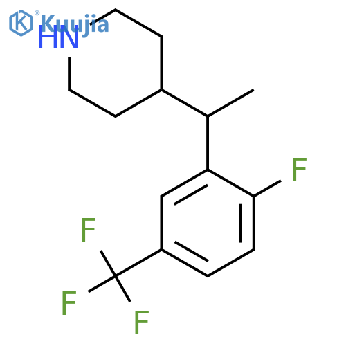 4-{1-2-fluoro-5-(trifluoromethyl)phenylethyl}piperidine structure