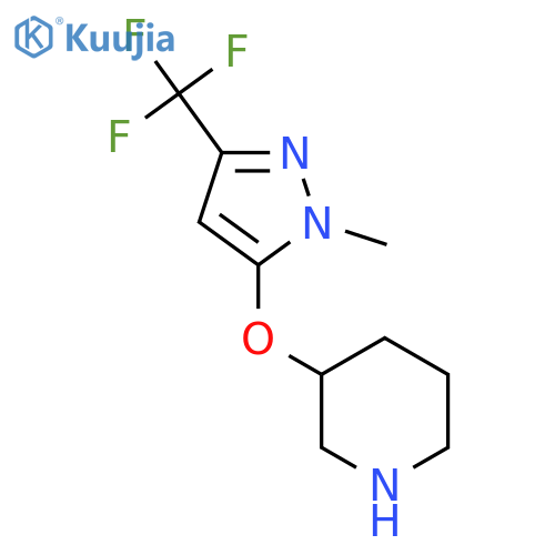 3-{1-methyl-3-(trifluoromethyl)-1H-pyrazol-5-yloxy}piperidine structure