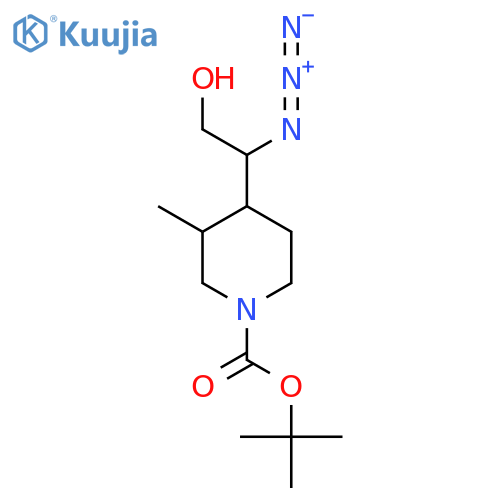 tert-butyl 4-(1-azido-2-hydroxyethyl)-3-methylpiperidine-1-carboxylate structure