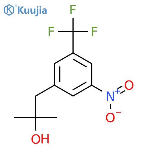 2-methyl-1-3-nitro-5-(trifluoromethyl)phenylpropan-2-ol structure