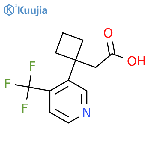 2-{1-4-(trifluoromethyl)pyridin-3-ylcyclobutyl}acetic acid structure