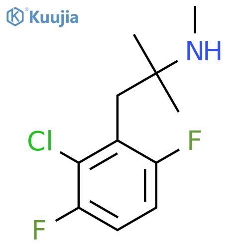1-(2-chloro-3,6-difluorophenyl)-2-methylpropan-2-yl(methyl)amine structure
