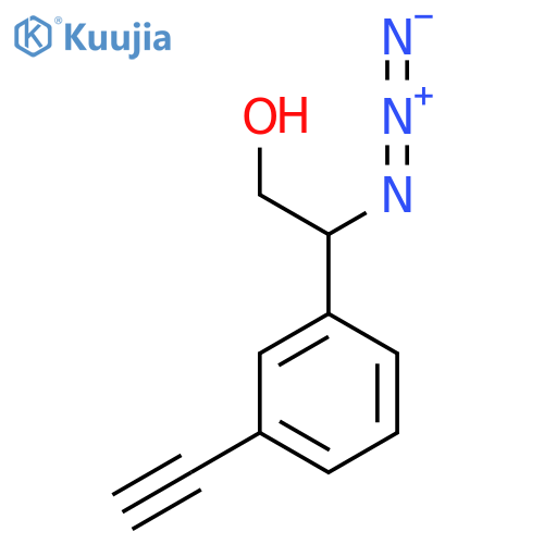 2-azido-2-(3-ethynylphenyl)ethan-1-ol structure