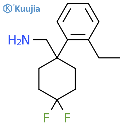 1-(2-ethylphenyl)-4,4-difluorocyclohexylmethanamine structure