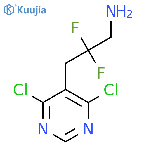 3-(4,6-dichloropyrimidin-5-yl)-2,2-difluoropropan-1-amine structure