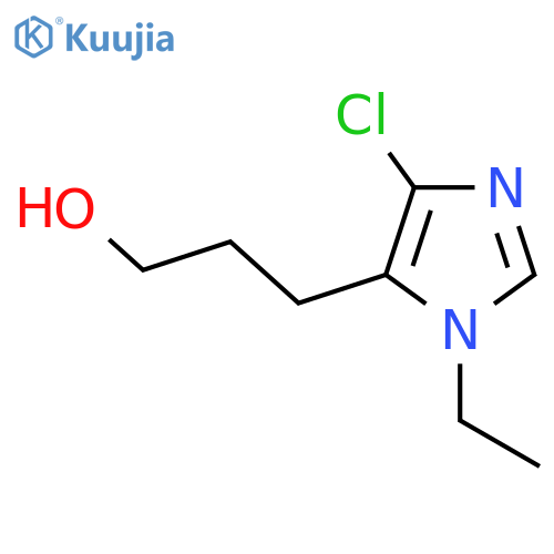 3-(4-chloro-1-ethyl-1H-imidazol-5-yl)propan-1-ol structure