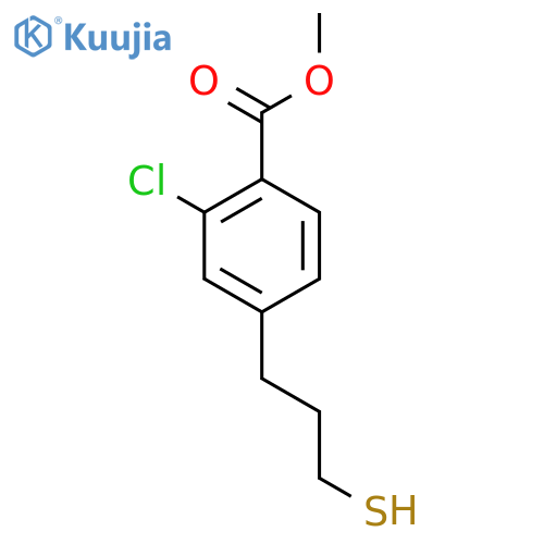 methyl 2-chloro-4-(3-sulfanylpropyl)benzoate structure