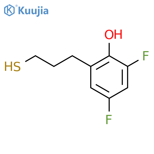 2,4-difluoro-6-(3-sulfanylpropyl)phenol structure
