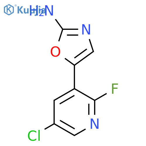 5-(5-chloro-2-fluoropyridin-3-yl)-1,3-oxazol-2-amine structure