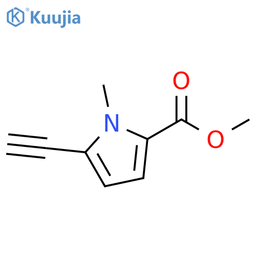 methyl 5-ethynyl-1-methyl-1H-pyrrole-2-carboxylate structure