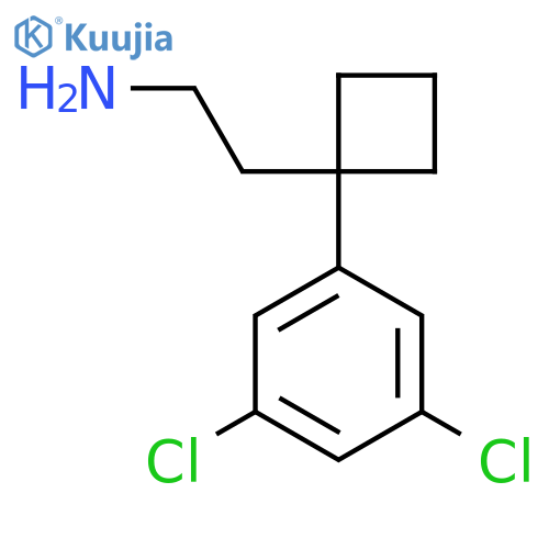 2-1-(3,5-dichlorophenyl)cyclobutylethan-1-amine structure