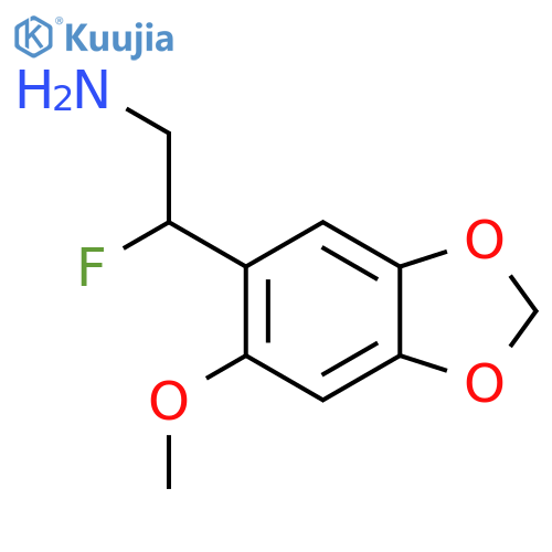 2-fluoro-2-(6-methoxy-1,3-dioxaindan-5-yl)ethan-1-amine structure