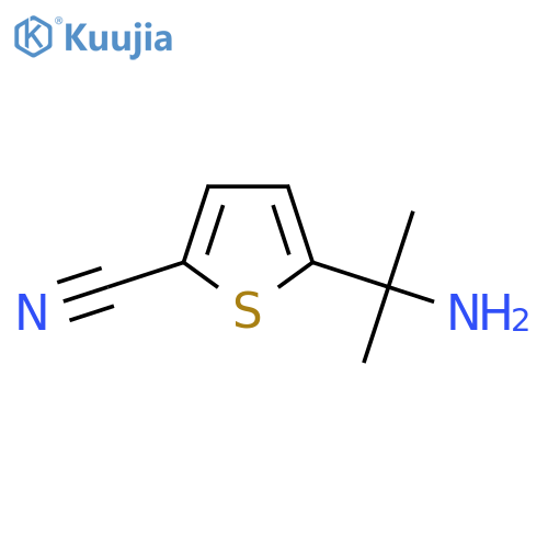 5-(2-aminopropan-2-yl)thiophene-2-carbonitrile structure