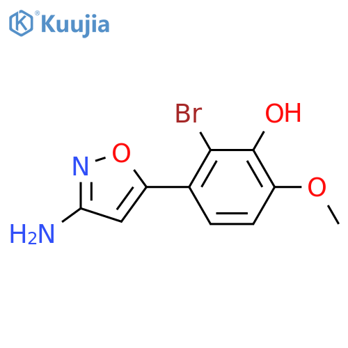 3-(3-amino-1,2-oxazol-5-yl)-2-bromo-6-methoxyphenol structure