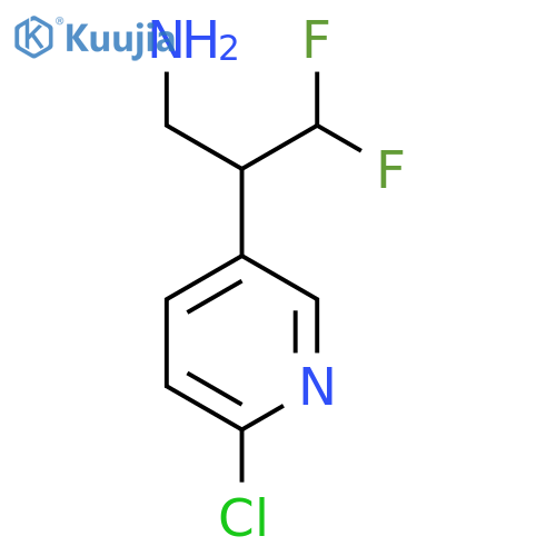 2-(6-chloropyridin-3-yl)-3,3-difluoropropan-1-amine structure