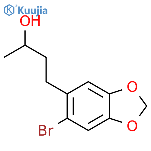 4-(6-bromo-1,3-dioxaindan-5-yl)butan-2-ol structure