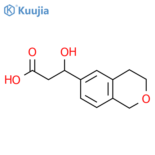 3-(3,4-dihydro-1H-2-benzopyran-6-yl)-3-hydroxypropanoic acid structure