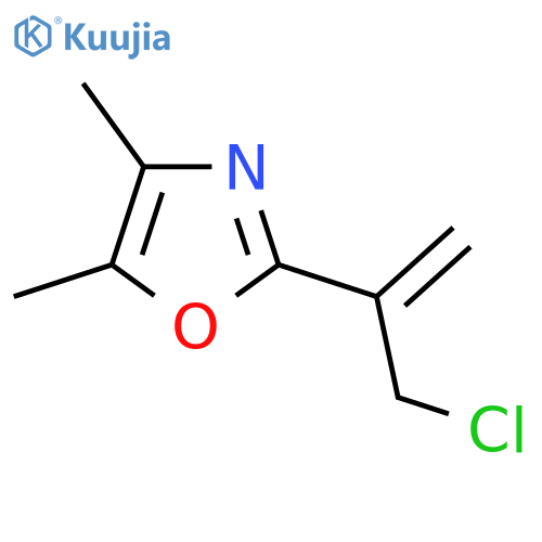 2-(3-chloroprop-1-en-2-yl)-4,5-dimethyl-1,3-oxazole structure