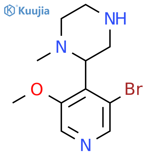 2-(3-bromo-5-methoxypyridin-4-yl)-1-methylpiperazine structure
