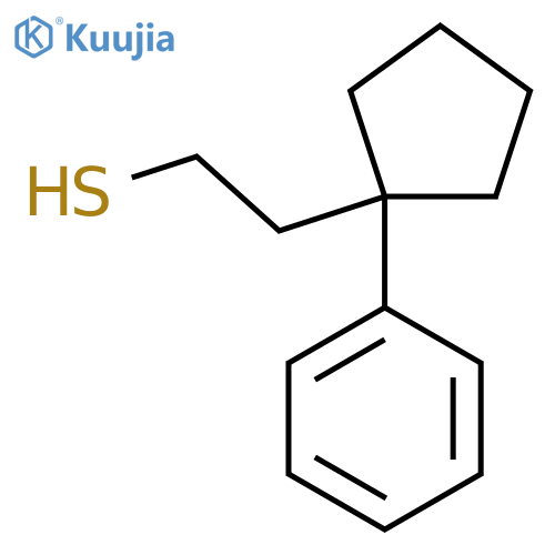 2-(1-phenylcyclopentyl)ethane-1-thiol structure