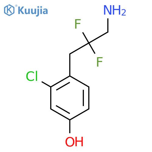 4-(3-amino-2,2-difluoropropyl)-3-chlorophenol structure
