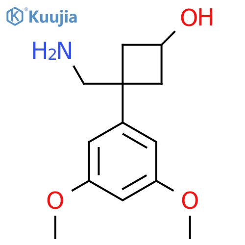 3-(aminomethyl)-3-(3,5-dimethoxyphenyl)cyclobutan-1-ol structure