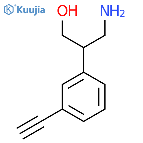 3-amino-2-(3-ethynylphenyl)propan-1-ol structure