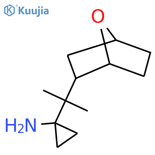 1-(2-{7-oxabicyclo2.2.1heptan-2-yl}propan-2-yl)cyclopropan-1-amine structure