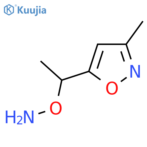 O-1-(3-methyl-1,2-oxazol-5-yl)ethylhydroxylamine structure