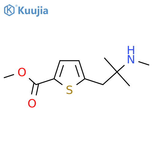 methyl 5-2-methyl-2-(methylamino)propylthiophene-2-carboxylate structure