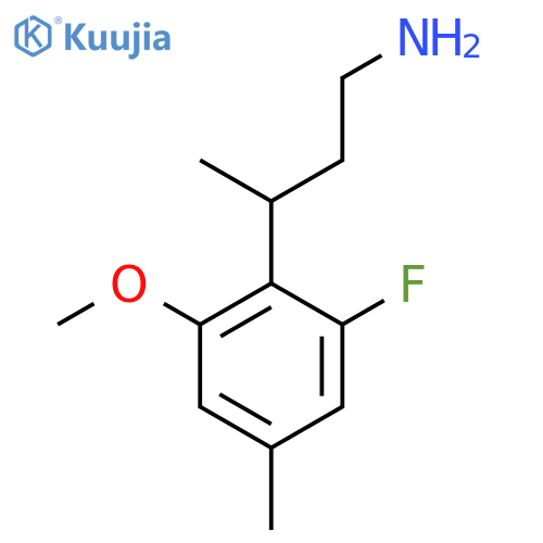 3-(2-Fluoro-6-methoxy-4-methylphenyl)butan-1-amine structure