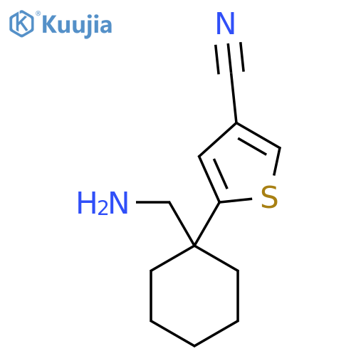 5-1-(aminomethyl)cyclohexylthiophene-3-carbonitrile structure