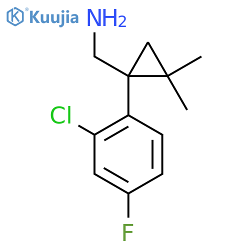1-(2-chloro-4-fluorophenyl)-2,2-dimethylcyclopropylmethanamine structure