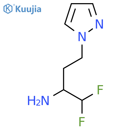 1,1-difluoro-4-(1H-pyrazol-1-yl)butan-2-amine structure