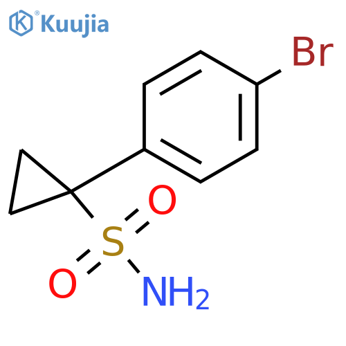 1-(4-bromophenyl)cyclopropane-1-sulfonamide structure