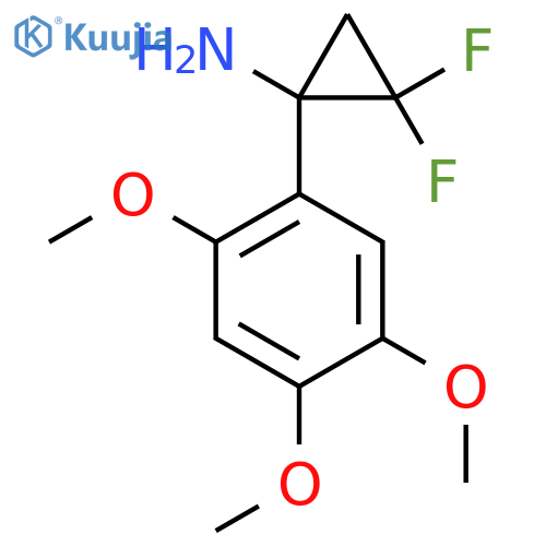 2,2-difluoro-1-(2,4,5-trimethoxyphenyl)cyclopropan-1-amine structure