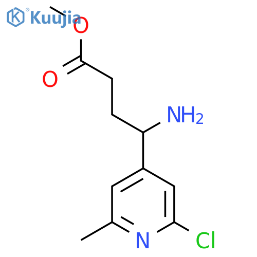methyl 4-amino-4-(2-chloro-6-methylpyridin-4-yl)butanoate structure