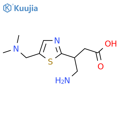 4-amino-3-{5-(dimethylamino)methyl-1,3-thiazol-2-yl}butanoic acid structure