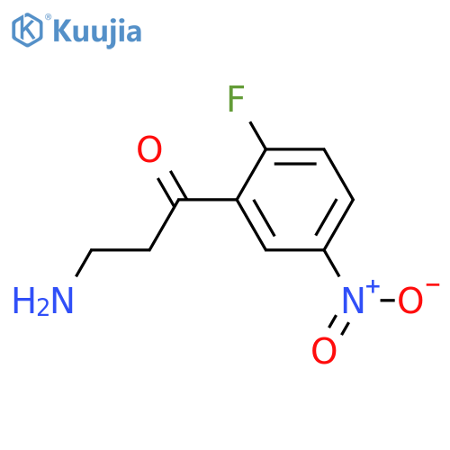 3-amino-1-(2-fluoro-5-nitrophenyl)propan-1-one structure
