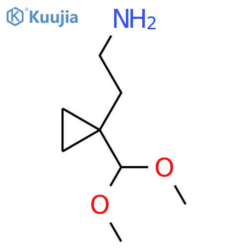 2-1-(dimethoxymethyl)cyclopropylethan-1-amine structure
