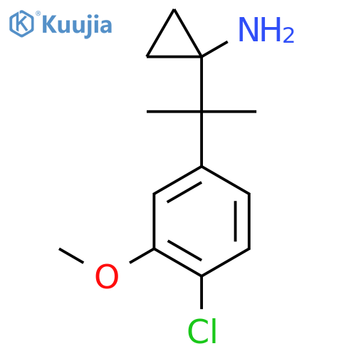 1-2-(4-chloro-3-methoxyphenyl)propan-2-ylcyclopropan-1-amine structure