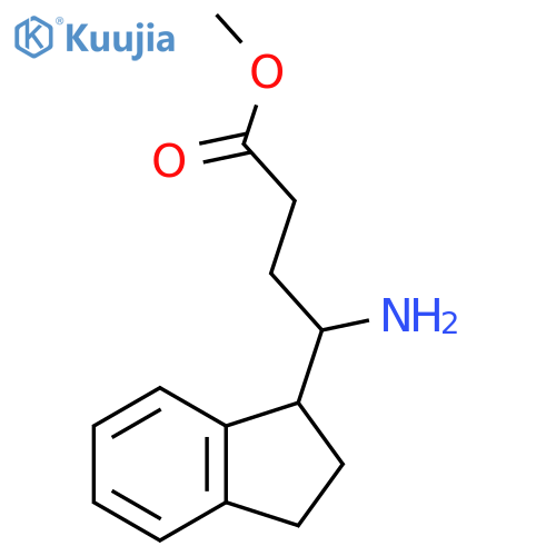 methyl 4-amino-4-(2,3-dihydro-1H-inden-1-yl)butanoate structure