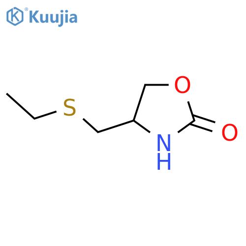 4-(ethylsulfanyl)methyl-1,3-oxazolidin-2-one structure
